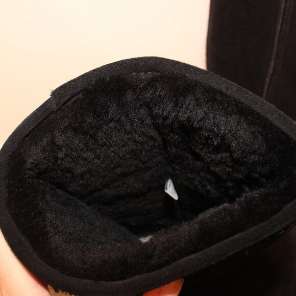 Bearpaw Emma Tall Boots Winter Black Sz 7 - Picture 4 of 4